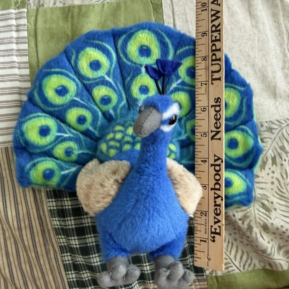 Wild Republic Peacock Plush Stuffed Animal 2020 Blue Green Soft Toy 12